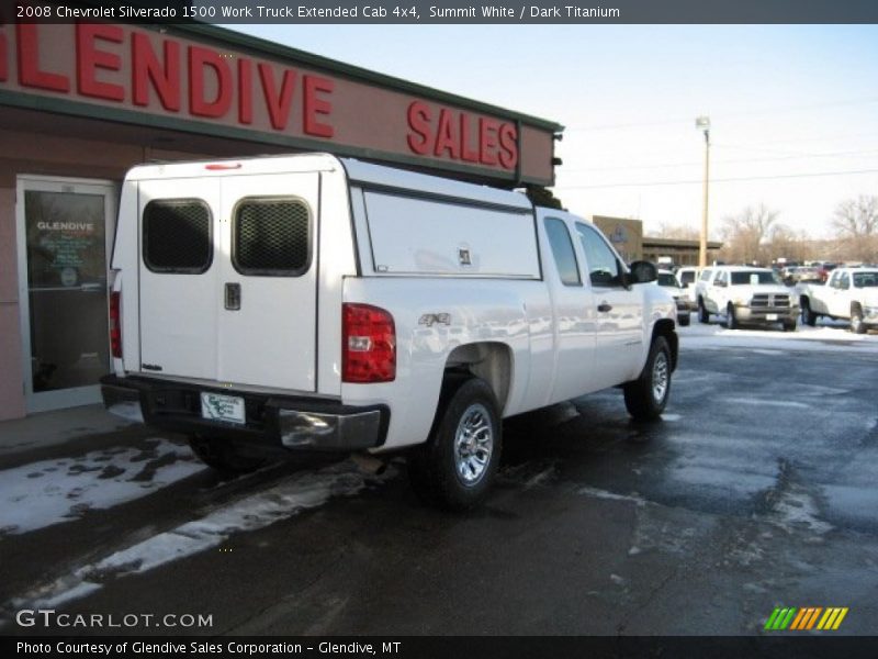 Summit White / Dark Titanium 2008 Chevrolet Silverado 1500 Work Truck Extended Cab 4x4