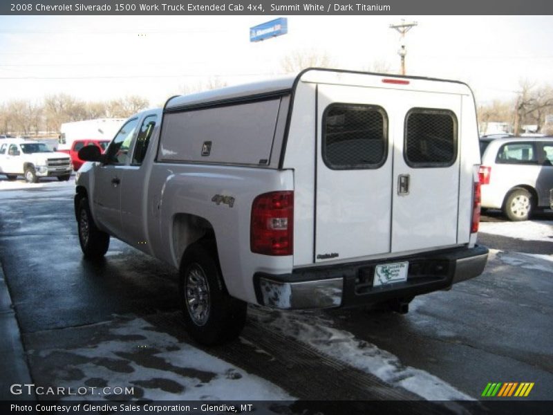 Summit White / Dark Titanium 2008 Chevrolet Silverado 1500 Work Truck Extended Cab 4x4