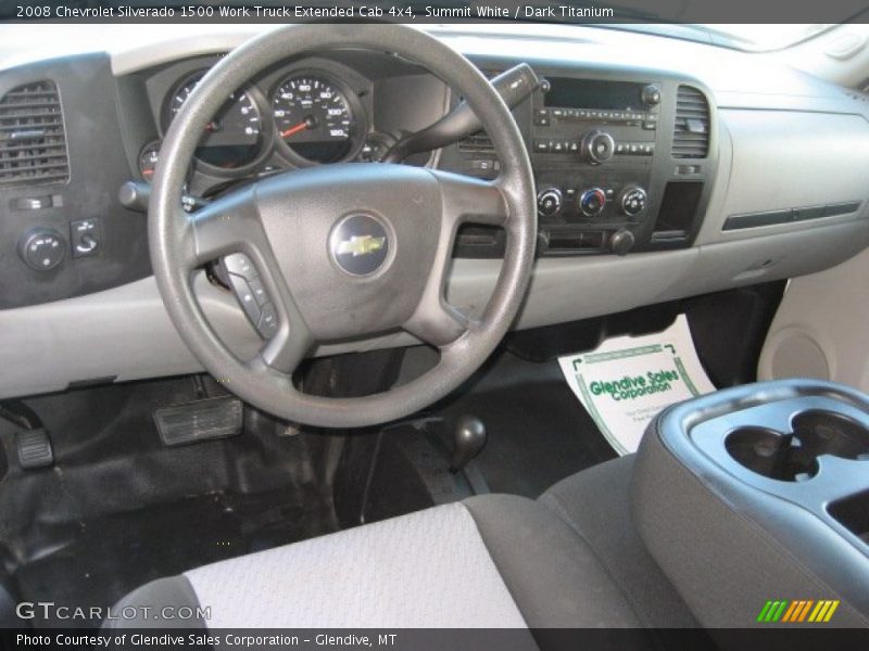 Summit White / Dark Titanium 2008 Chevrolet Silverado 1500 Work Truck Extended Cab 4x4