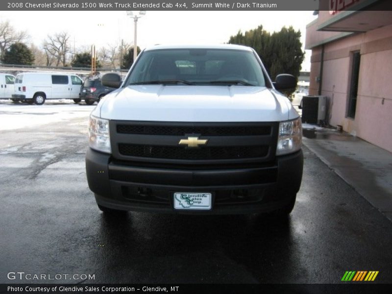 Summit White / Dark Titanium 2008 Chevrolet Silverado 1500 Work Truck Extended Cab 4x4