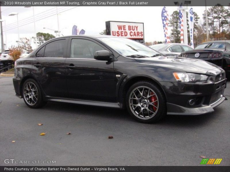 Graphite Gray Pearl / Black Full Leather 2010 Mitsubishi Lancer Evolution MR Touring