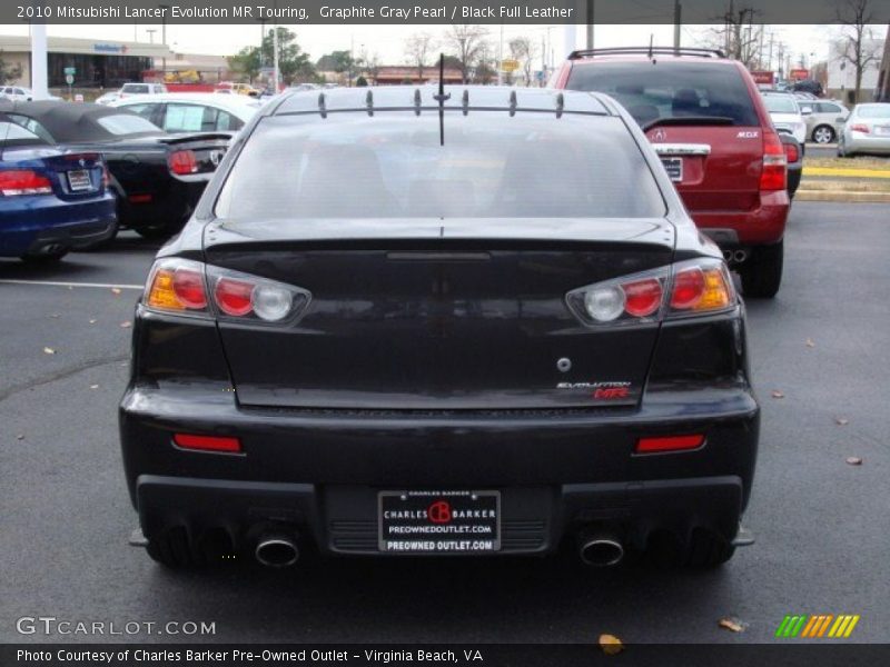 Graphite Gray Pearl / Black Full Leather 2010 Mitsubishi Lancer Evolution MR Touring