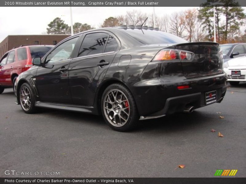 Graphite Gray Pearl / Black Full Leather 2010 Mitsubishi Lancer Evolution MR Touring