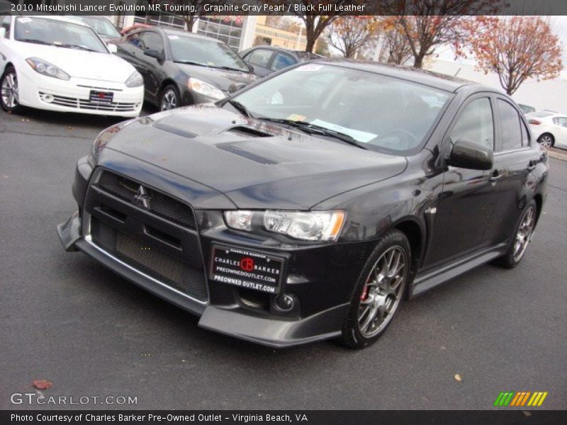 Graphite Gray Pearl / Black Full Leather 2010 Mitsubishi Lancer Evolution MR Touring