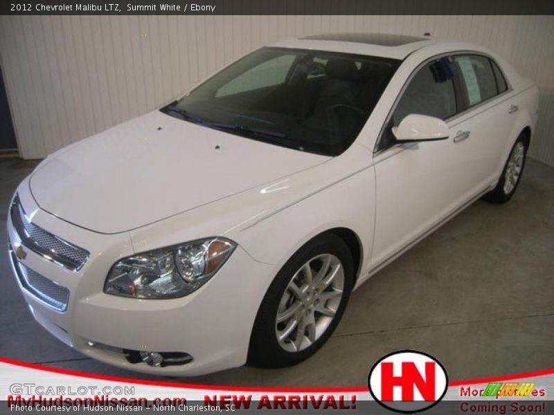 Summit White / Ebony 2012 Chevrolet Malibu LTZ