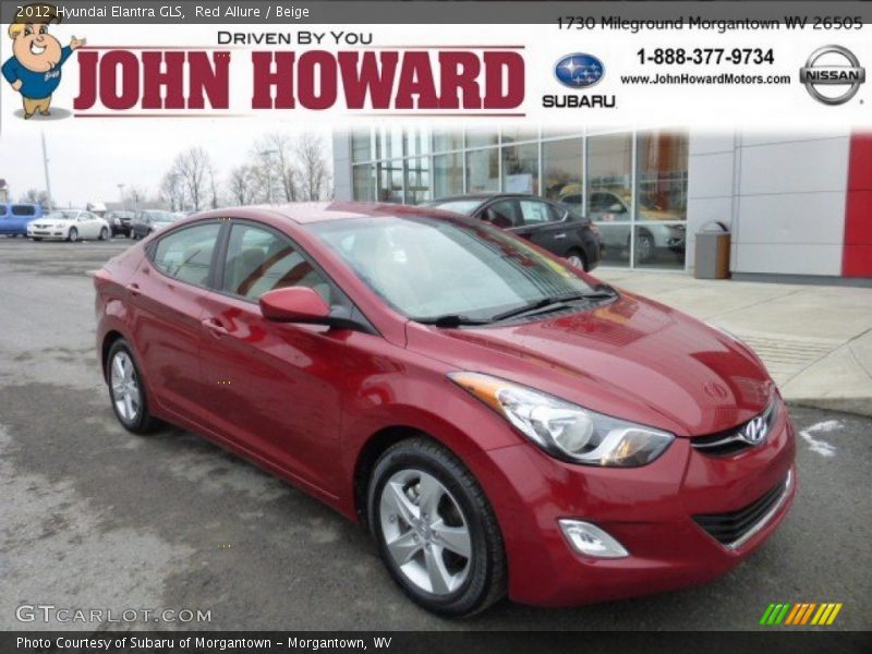 Red Allure / Beige 2012 Hyundai Elantra GLS