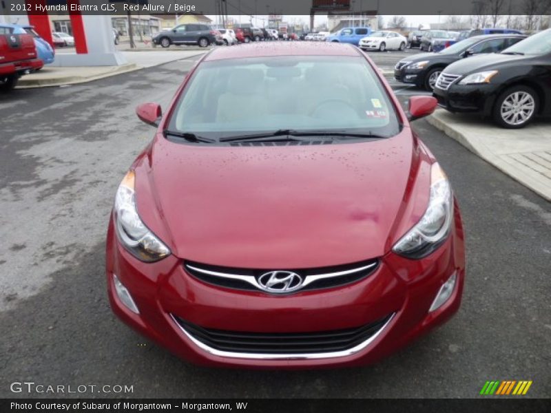 Red Allure / Beige 2012 Hyundai Elantra GLS
