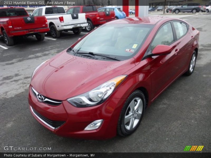 Red Allure / Beige 2012 Hyundai Elantra GLS