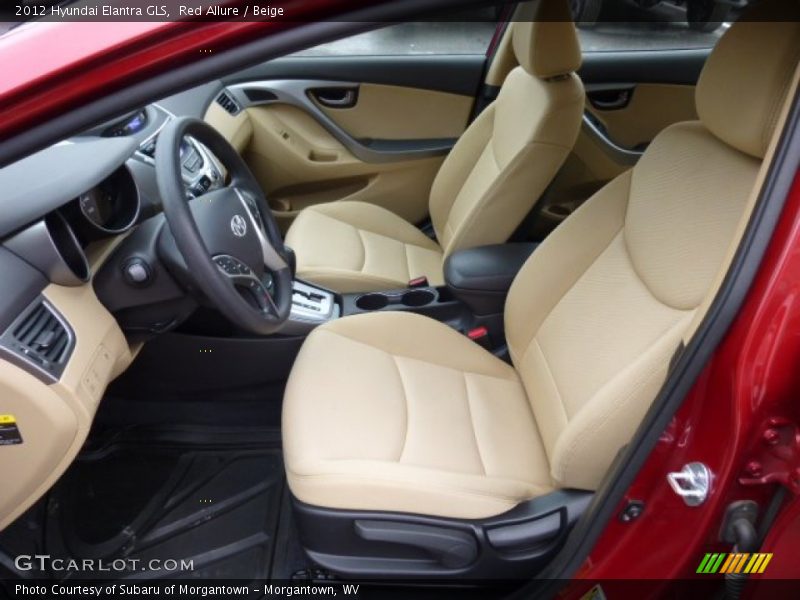 Red Allure / Beige 2012 Hyundai Elantra GLS