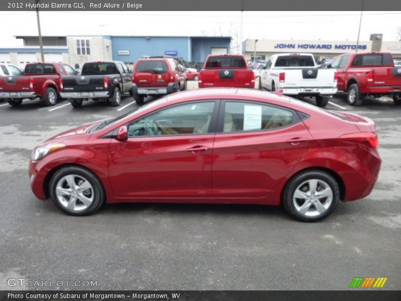 Red Allure / Beige 2012 Hyundai Elantra GLS