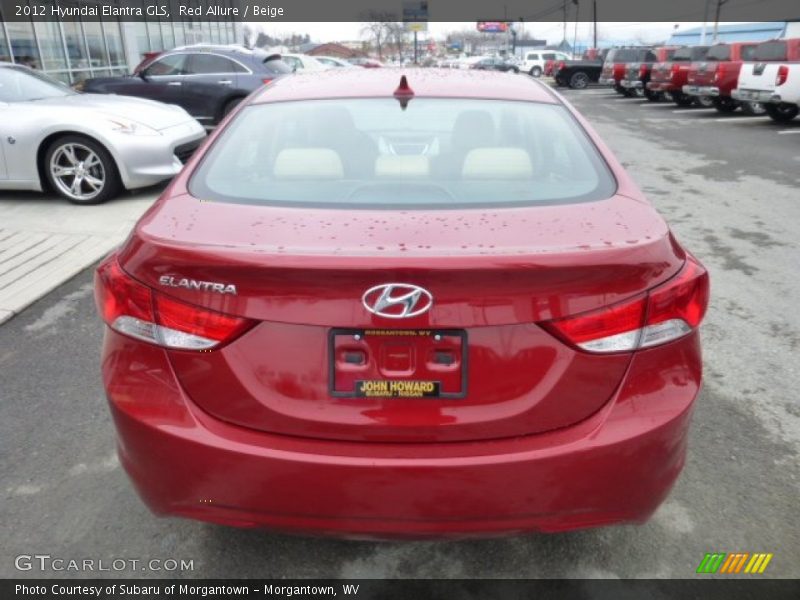 Red Allure / Beige 2012 Hyundai Elantra GLS