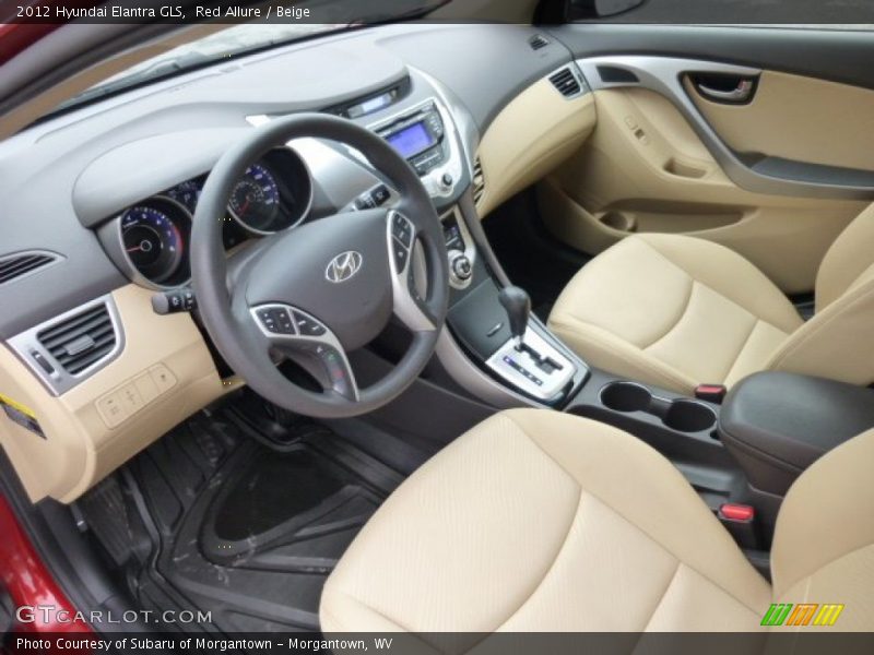 Red Allure / Beige 2012 Hyundai Elantra GLS
