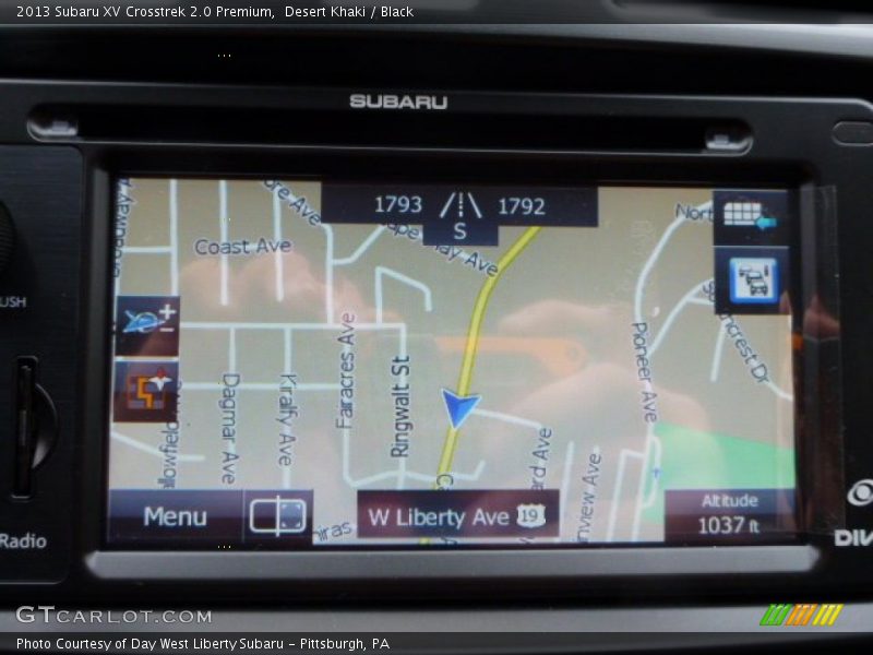 Navigation of 2013 XV Crosstrek 2.0 Premium