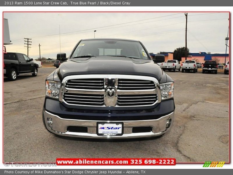 True Blue Pearl / Black/Diesel Gray 2013 Ram 1500 Lone Star Crew Cab