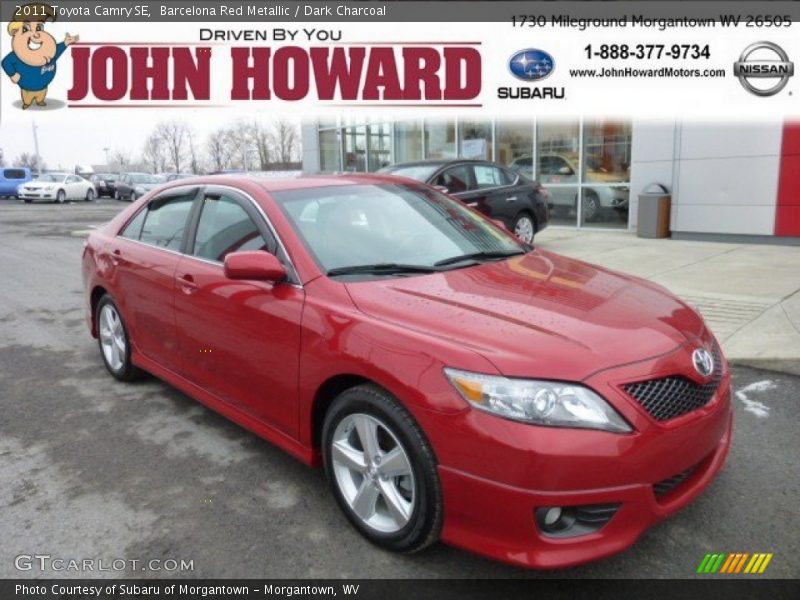 Barcelona Red Metallic / Dark Charcoal 2011 Toyota Camry SE