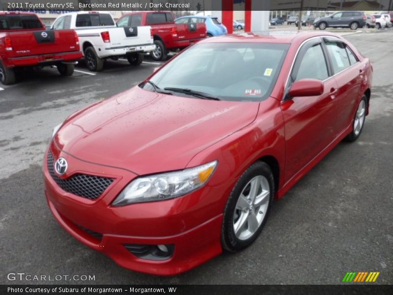 Barcelona Red Metallic / Dark Charcoal 2011 Toyota Camry SE