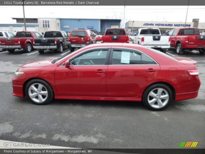 Barcelona Red Metallic / Dark Charcoal 2011 Toyota Camry SE