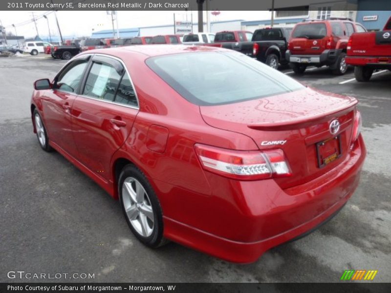 Barcelona Red Metallic / Dark Charcoal 2011 Toyota Camry SE