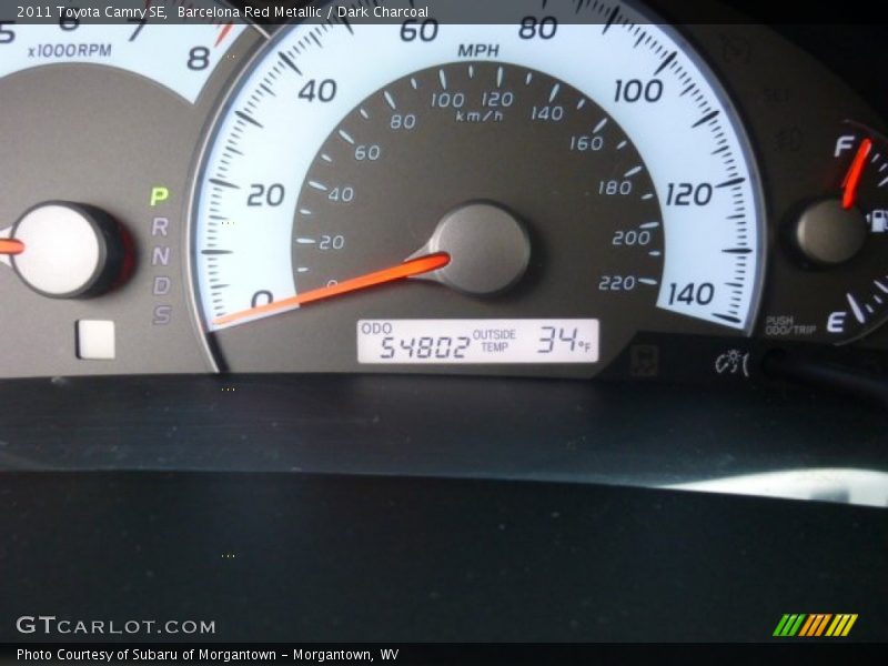 Barcelona Red Metallic / Dark Charcoal 2011 Toyota Camry SE