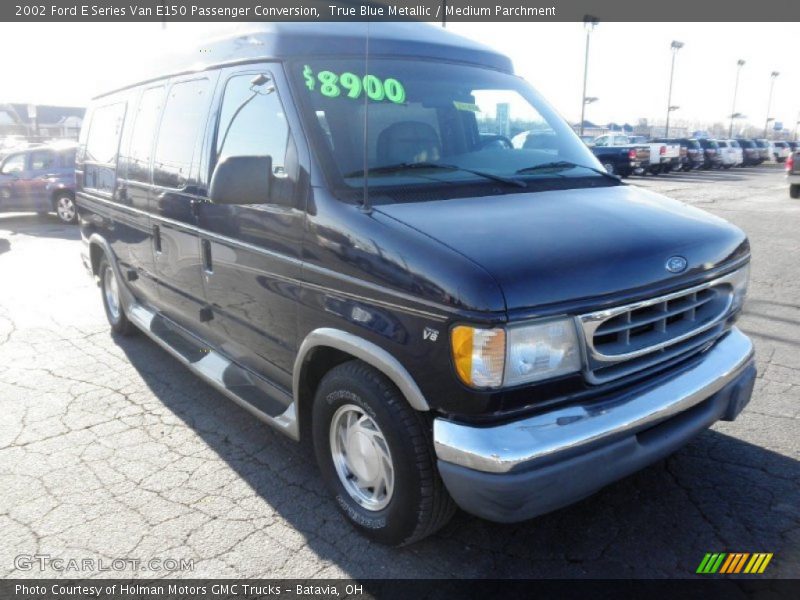 True Blue Metallic / Medium Parchment 2002 Ford E Series Van E150 Passenger Conversion