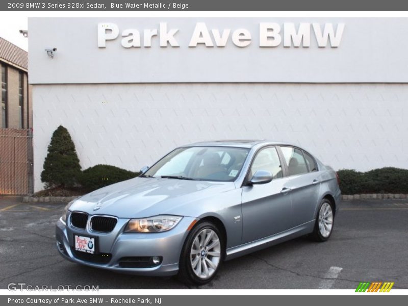 Blue Water Metallic / Beige 2009 BMW 3 Series 328xi Sedan