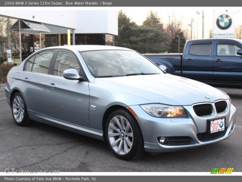 Blue Water Metallic / Beige 2009 BMW 3 Series 328xi Sedan