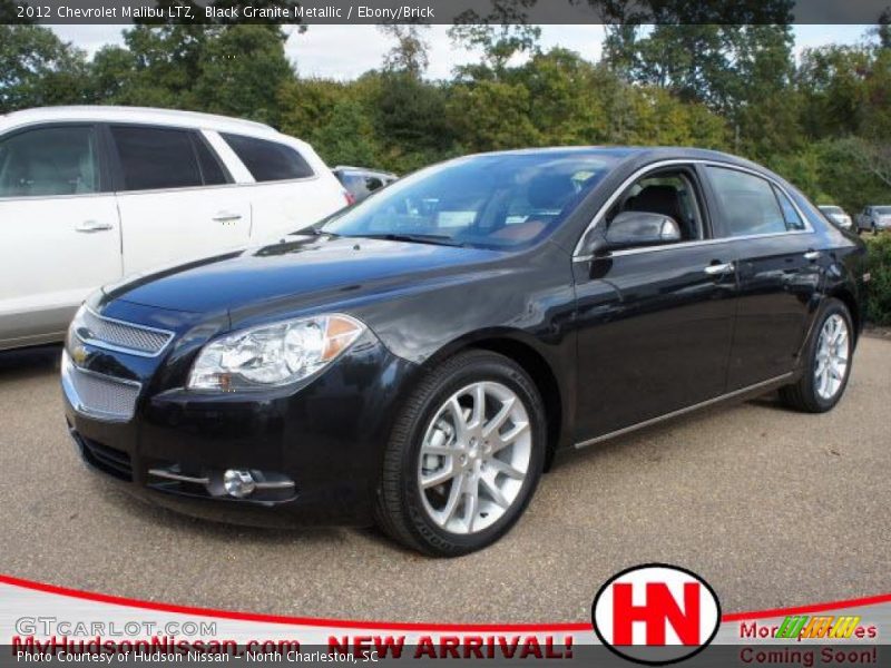 Black Granite Metallic / Ebony/Brick 2012 Chevrolet Malibu LTZ