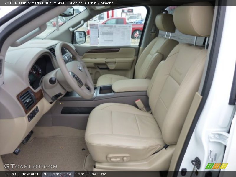 Front Seat of 2013 Armada Platinum 4WD