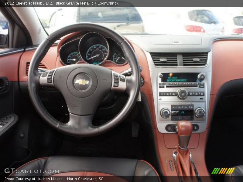 Black Granite Metallic / Ebony/Brick 2012 Chevrolet Malibu LTZ