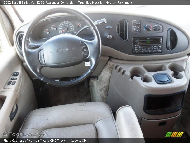 True Blue Metallic / Medium Parchment 2002 Ford E Series Van E150 Passenger Conversion