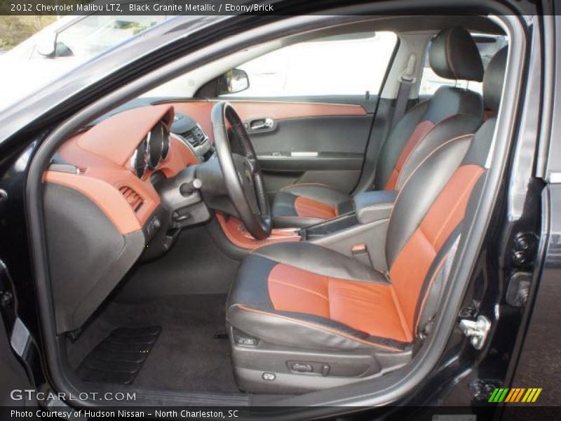 Black Granite Metallic / Ebony/Brick 2012 Chevrolet Malibu LTZ
