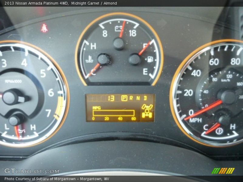Midnight Garnet / Almond 2013 Nissan Armada Platinum 4WD