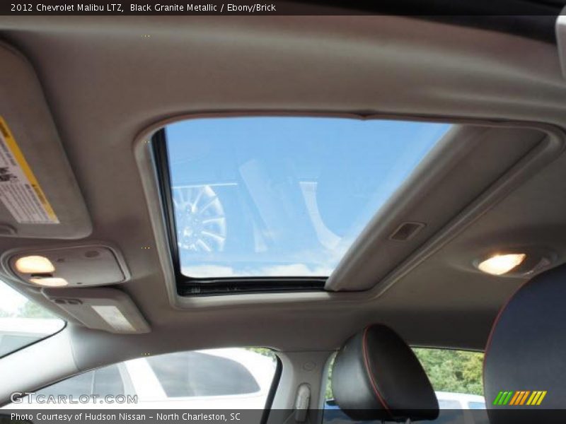 Black Granite Metallic / Ebony/Brick 2012 Chevrolet Malibu LTZ