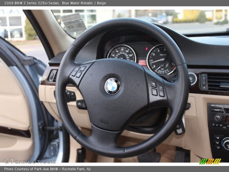 Blue Water Metallic / Beige 2009 BMW 3 Series 328xi Sedan