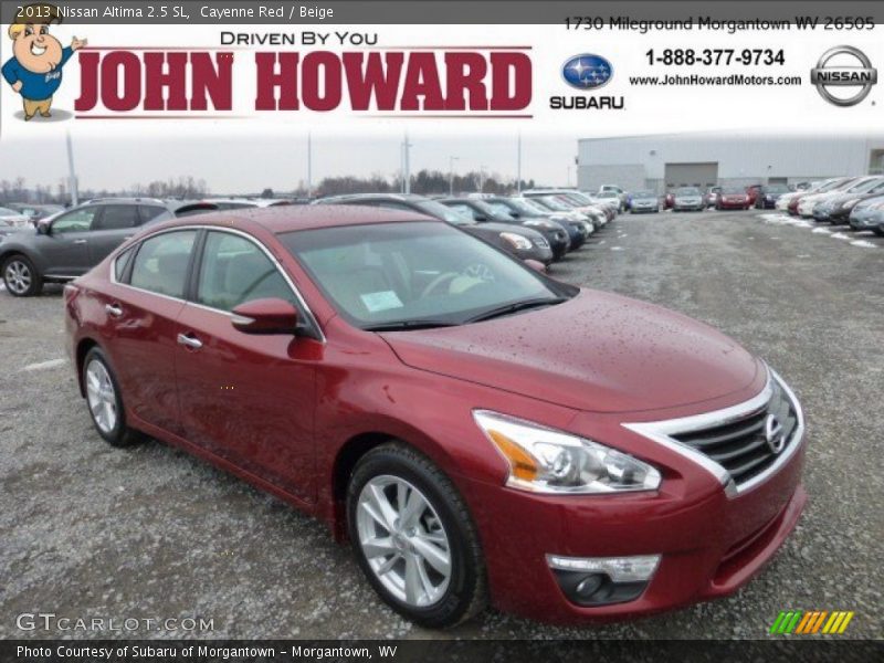 Cayenne Red / Beige 2013 Nissan Altima 2.5 SL