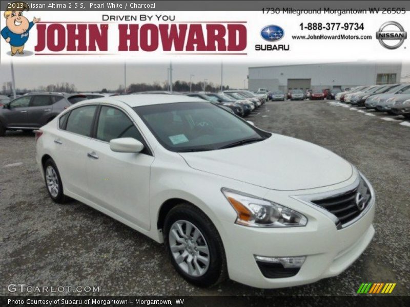 Pearl White / Charcoal 2013 Nissan Altima 2.5 S