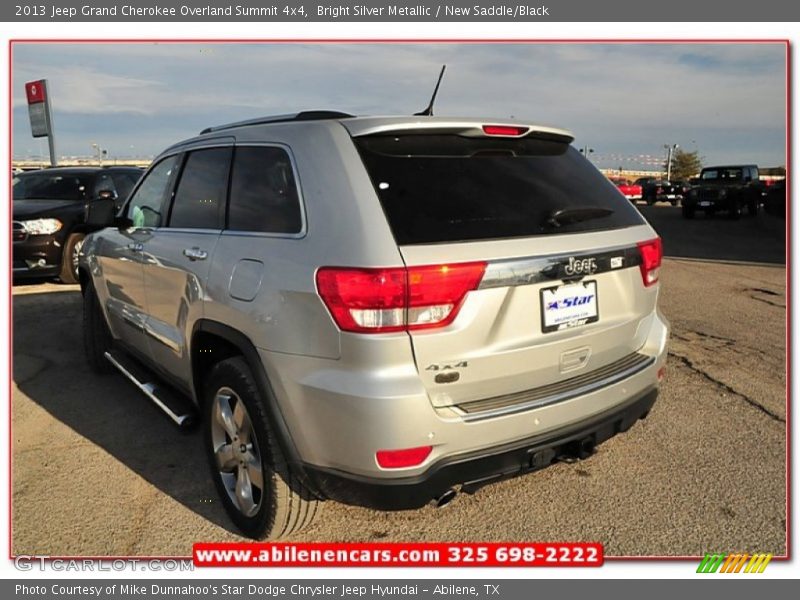 Bright Silver Metallic / New Saddle/Black 2013 Jeep Grand Cherokee Overland Summit 4x4
