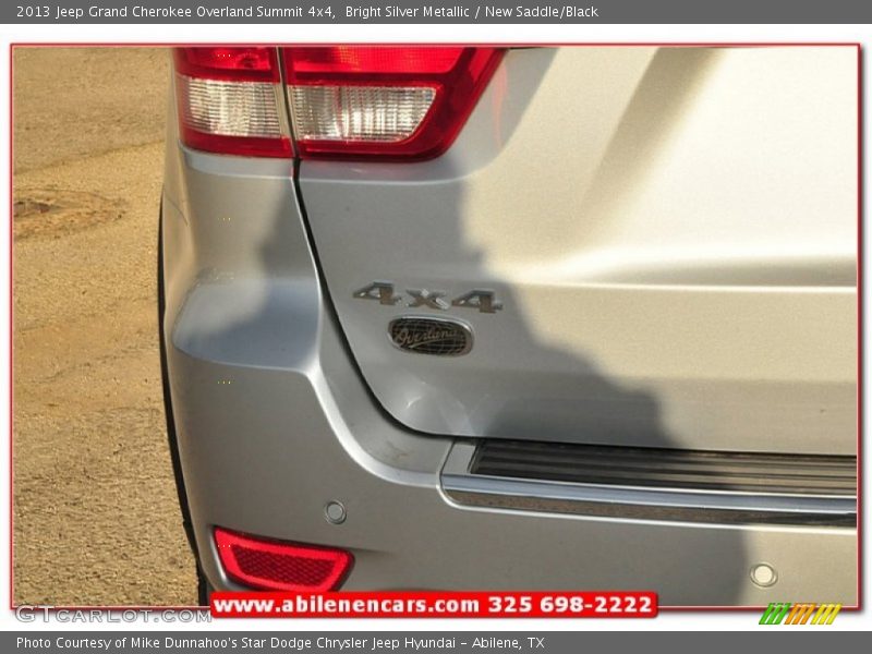 Bright Silver Metallic / New Saddle/Black 2013 Jeep Grand Cherokee Overland Summit 4x4
