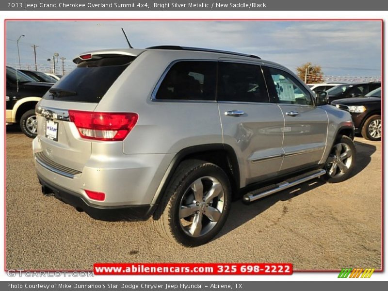 Bright Silver Metallic / New Saddle/Black 2013 Jeep Grand Cherokee Overland Summit 4x4
