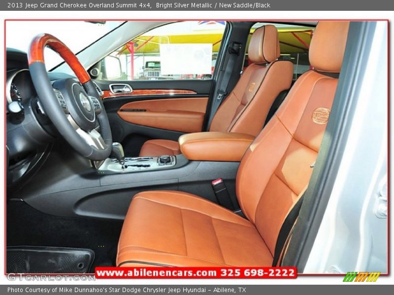 Bright Silver Metallic / New Saddle/Black 2013 Jeep Grand Cherokee Overland Summit 4x4