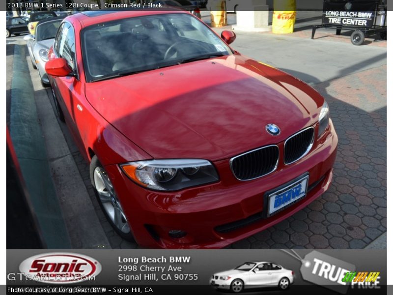 Crimson Red / Black 2012 BMW 1 Series 128i Coupe