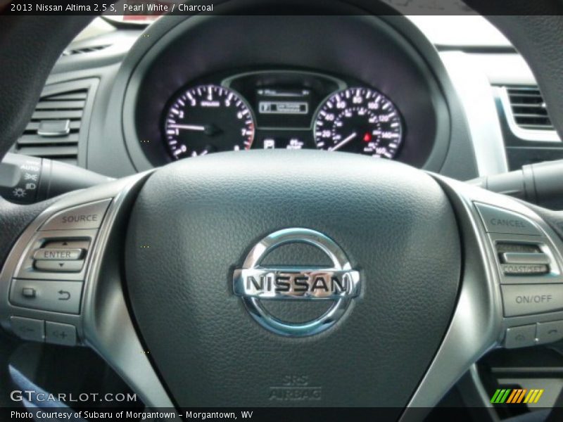 Pearl White / Charcoal 2013 Nissan Altima 2.5 S