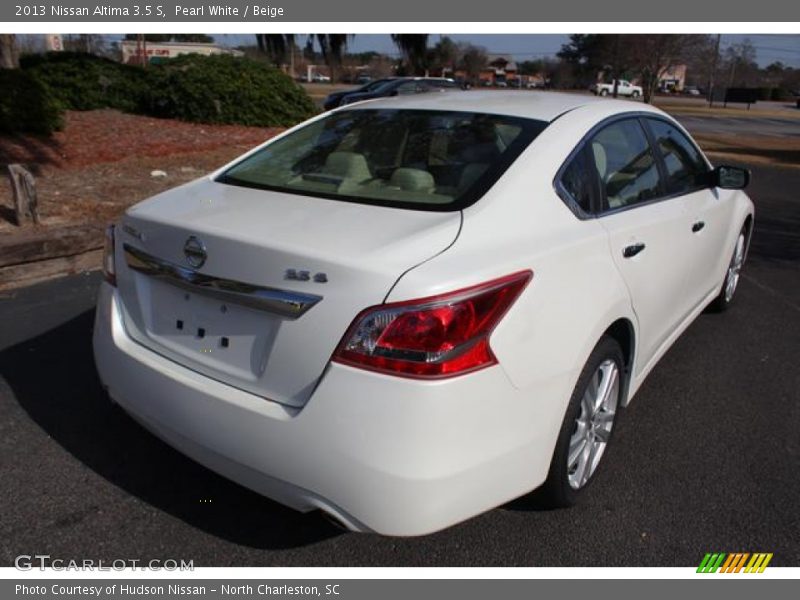 Pearl White / Beige 2013 Nissan Altima 3.5 S
