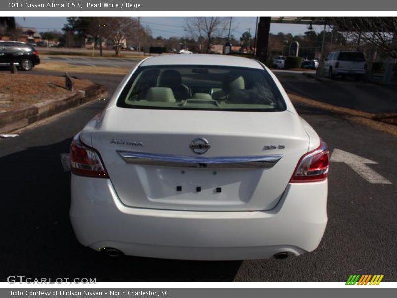Pearl White / Beige 2013 Nissan Altima 3.5 S
