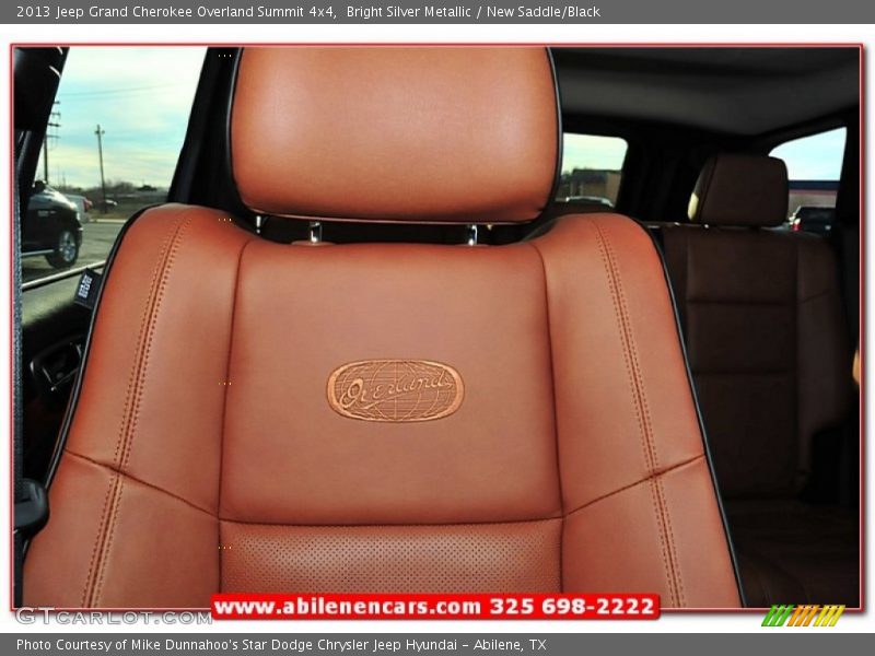 Bright Silver Metallic / New Saddle/Black 2013 Jeep Grand Cherokee Overland Summit 4x4