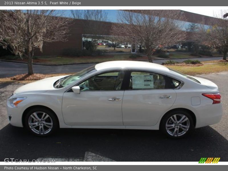 Pearl White / Beige 2013 Nissan Altima 3.5 S