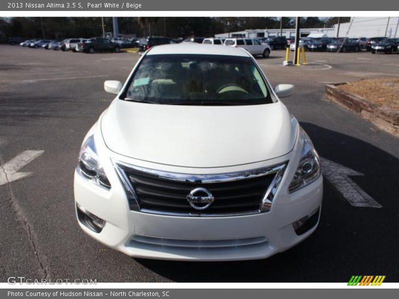 Pearl White / Beige 2013 Nissan Altima 3.5 S