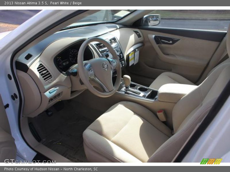 Pearl White / Beige 2013 Nissan Altima 3.5 S