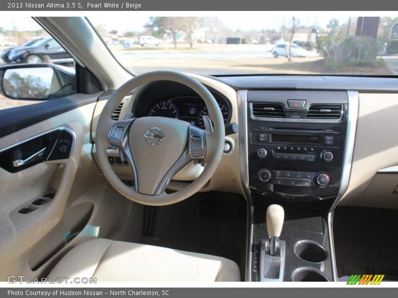 Pearl White / Beige 2013 Nissan Altima 3.5 S