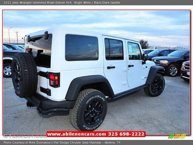 Bright White / Black/Dark Saddle 2013 Jeep Wrangler Unlimited Moab Edition 4x4